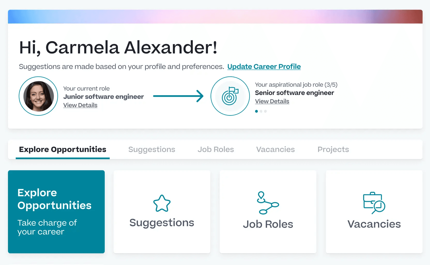 A product screen shot of Cornerstone software.